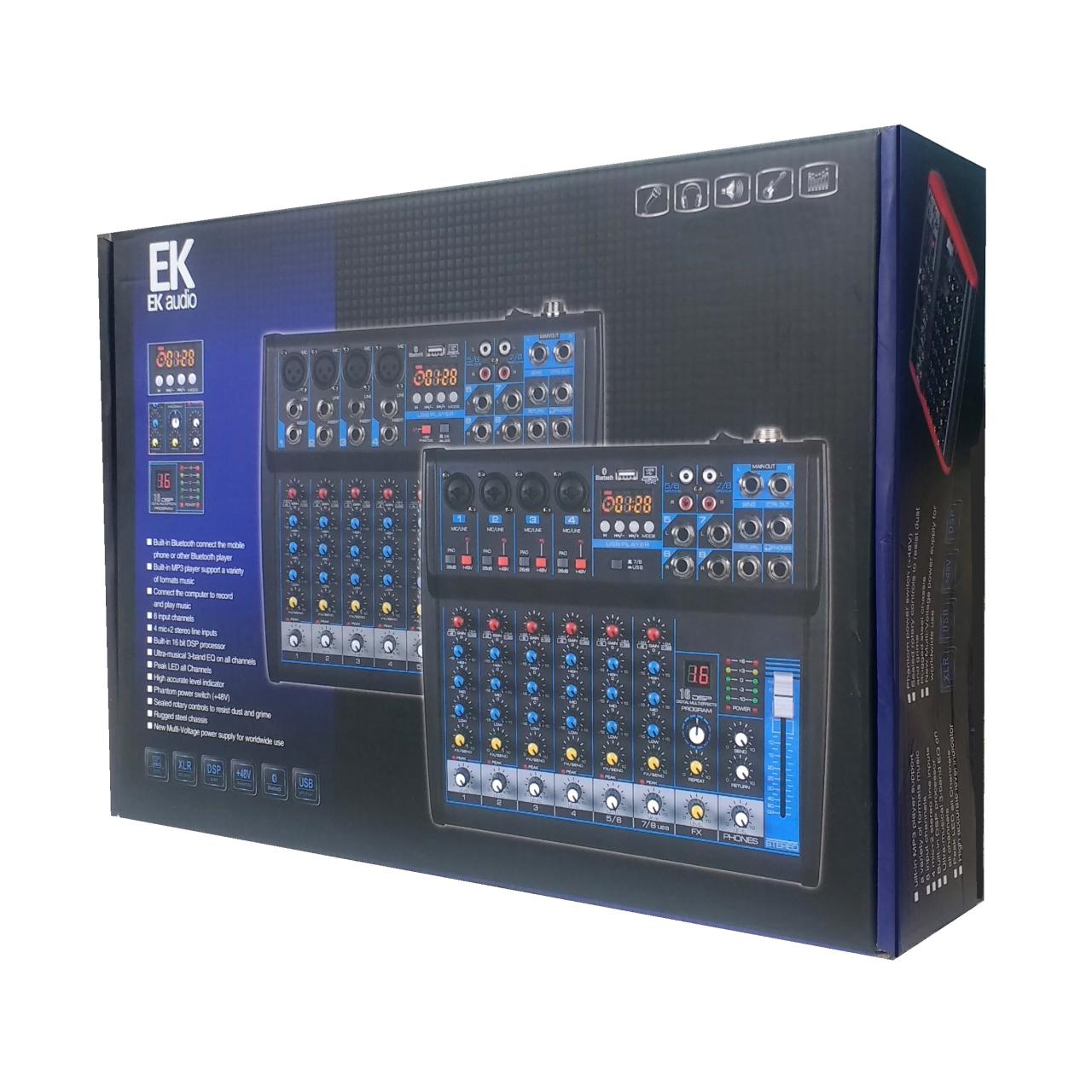 MESA DE MEZCLAS CON EFECTOS EK AUDIO KT08UP